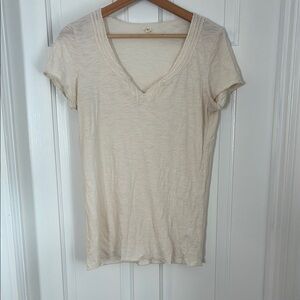 J. Crew Cream Loose Fir Short Sleeve T-Shirt